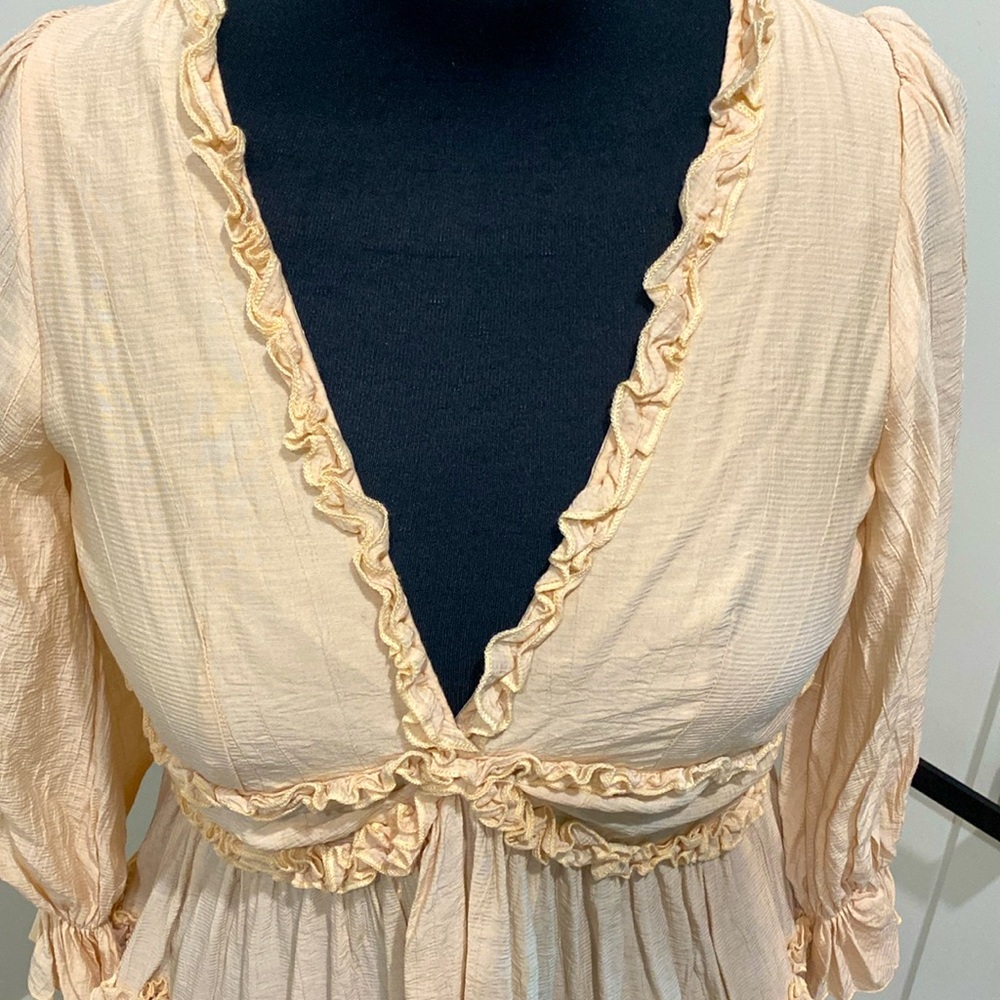 Vici Muted Emotion Tiered Ruffle Dress |Size Small - Picture 6 of 15